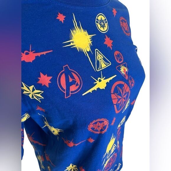 MARVEL CAPTAIN MARVEL BLUE AVENGER MENS TEE IN BLUE SIZE MEDIUM *Marvel Fans! - Picture 6 of 9